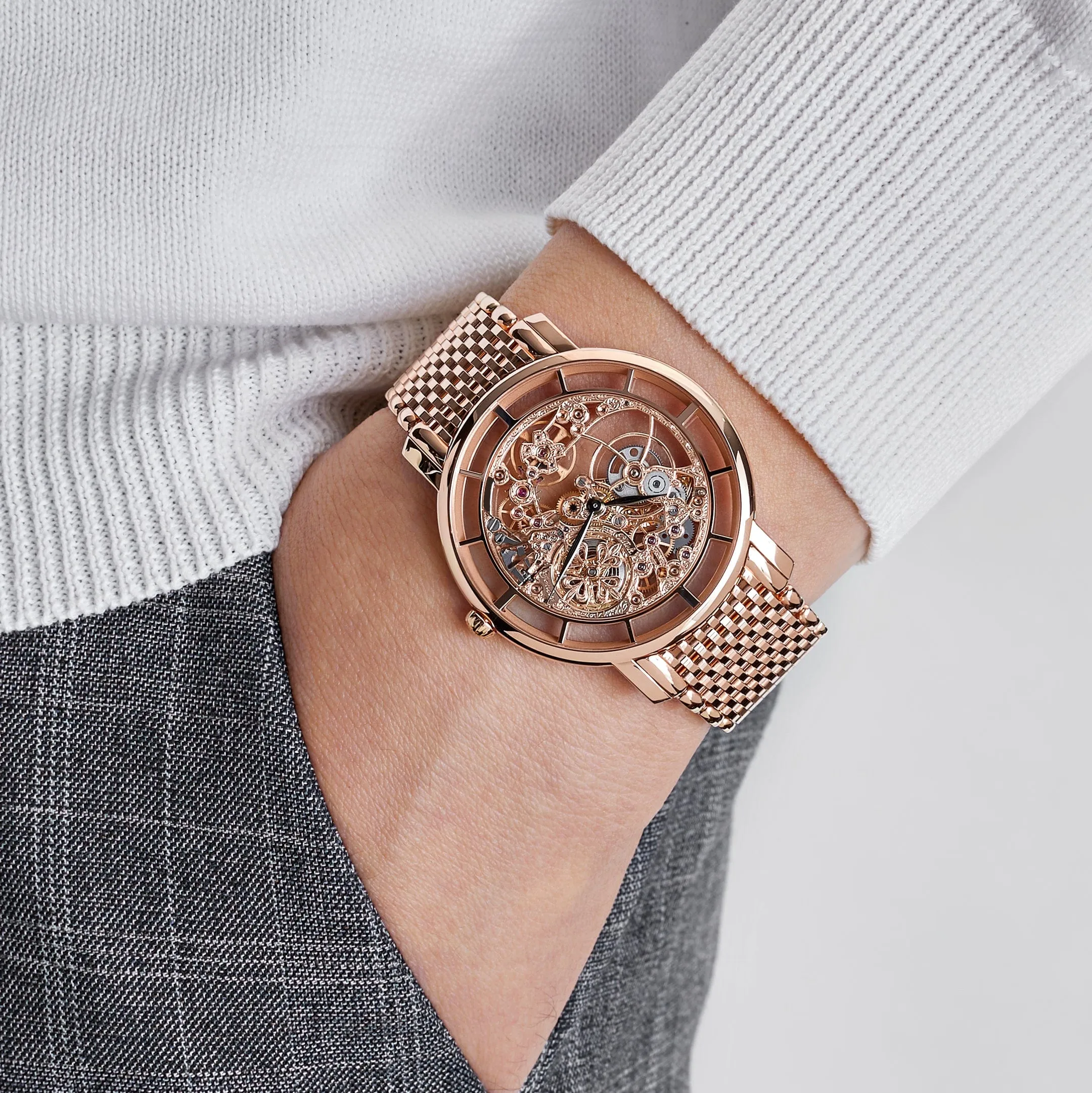 PP Luxury Watches Calatrava Complications 5180/1R-001 Rose Gold Skeleton Dial (2024)