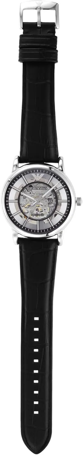 predate Dress Watch with Stainless Steel Or Leather Band Emporio Armani Automatic Self-Winding 