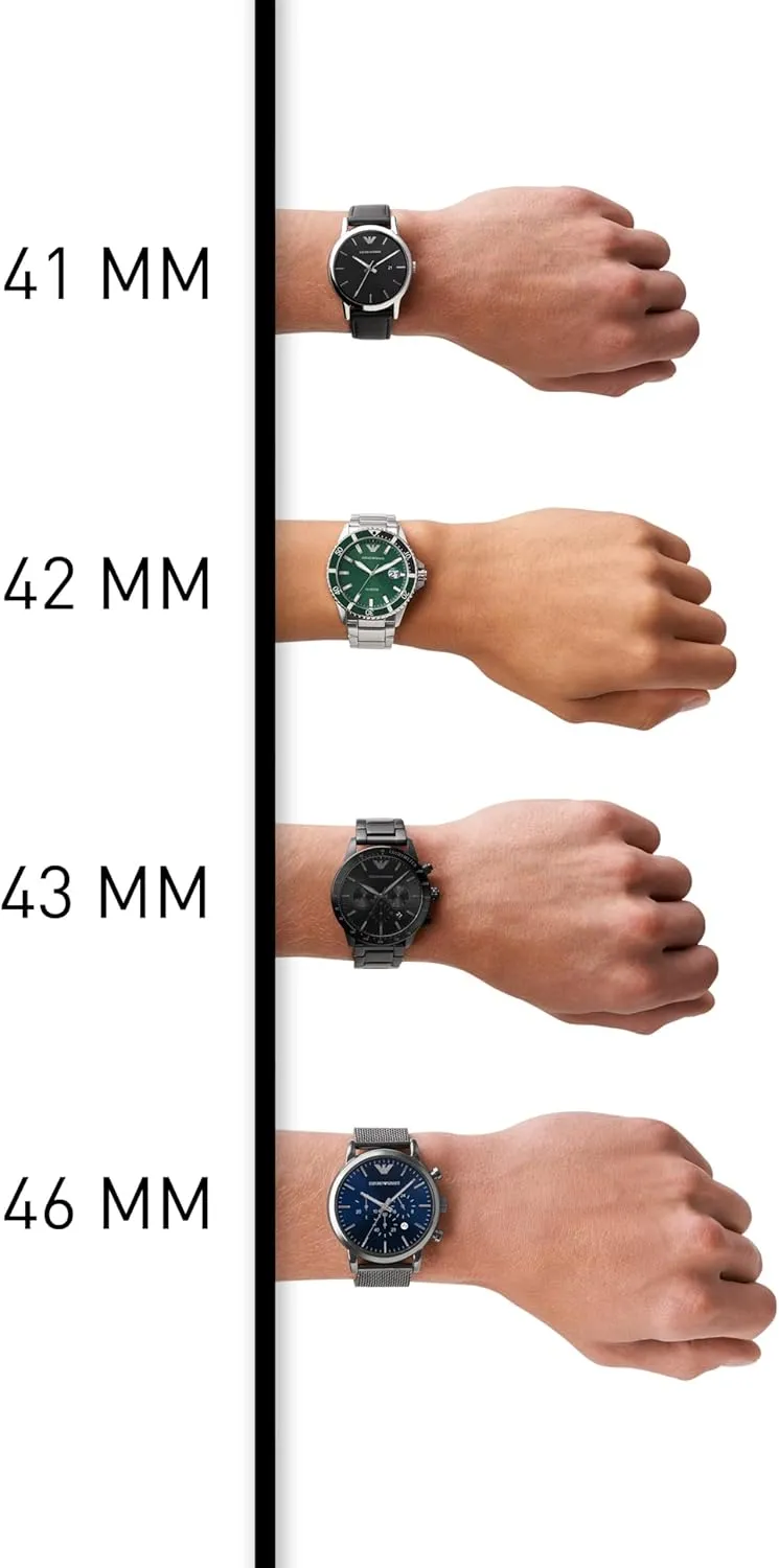 predate Dress Watch with Stainless Steel Or Leather Band Emporio Armani Automatic Self-Winding 