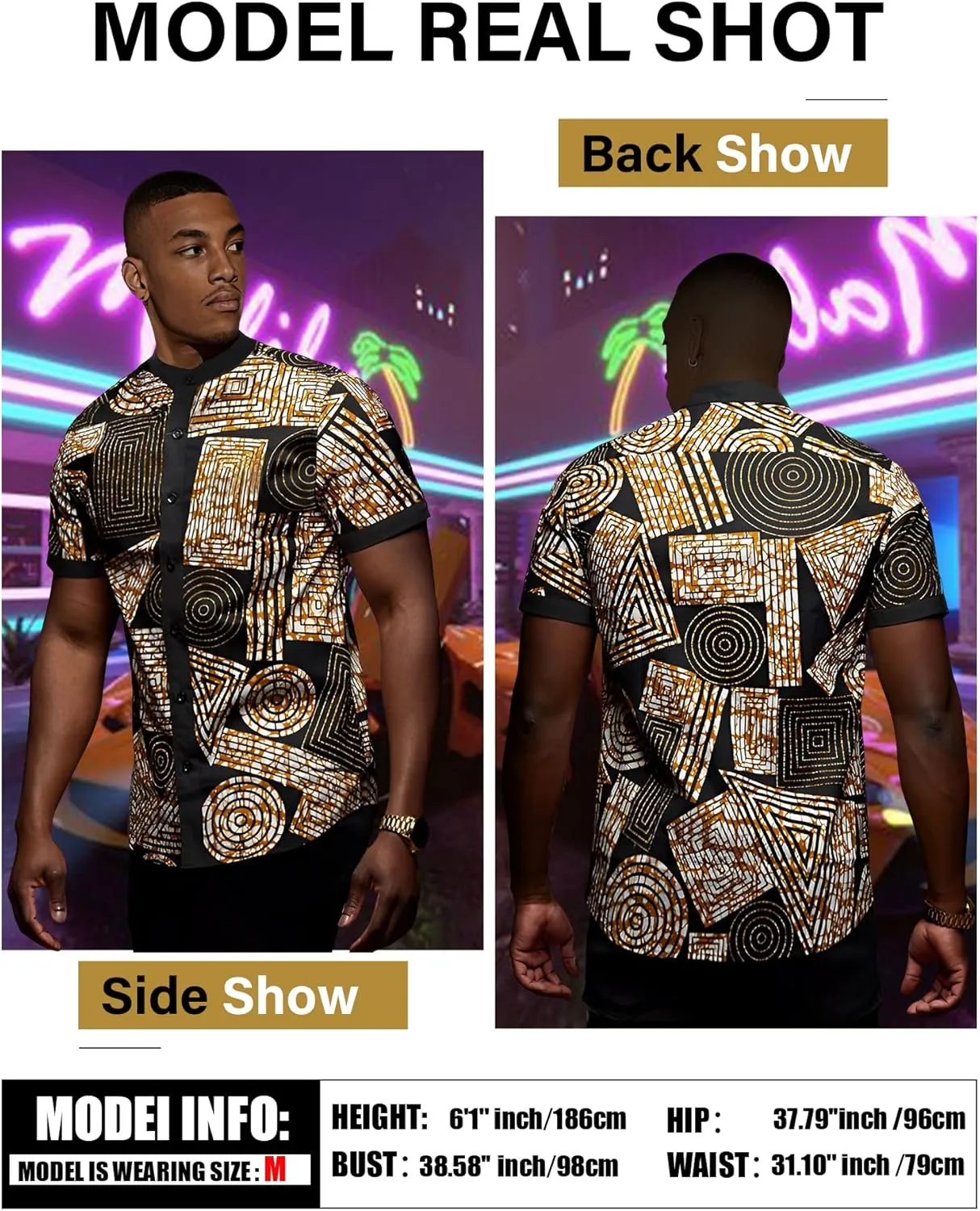 Print Shirt Casual Short Sleeve Button Down Shirts Luxury Printed Dashiki for wallpaper meaty Men Men's African Traditional Pattern 