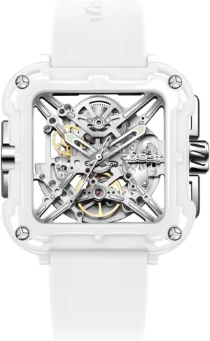 Product, Silver prepare Ciga Design X012-WS02-W5WH Automatic Watch Series X Machina White Ceramic, Genuine 