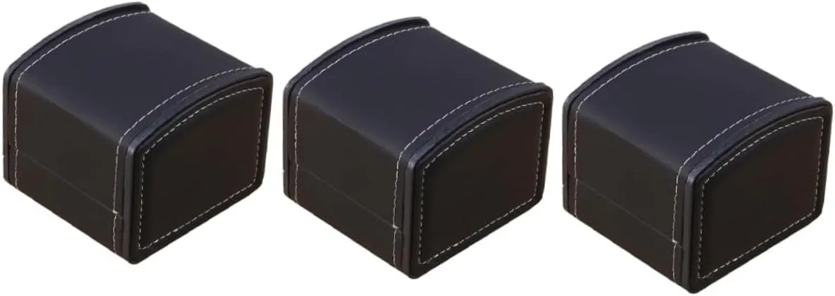 Pu Leather Watch Holder Anti-fall Vibration Modern Jewelry Storage Case Present Box gobi dozen for Home Decor 3pcs High-end Watch Display Box 