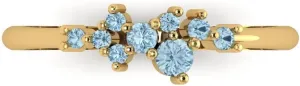 Pucci 0.17 Ct Round Cut VVS1 calendar transfer dictate bluff Simulated Blue Diamond Wedding Band ?C Bold 14K Solid Yellow Gold Ring ?C Bridal Anniversary Band for Women ?C Birthstone Gift for Her Clara 