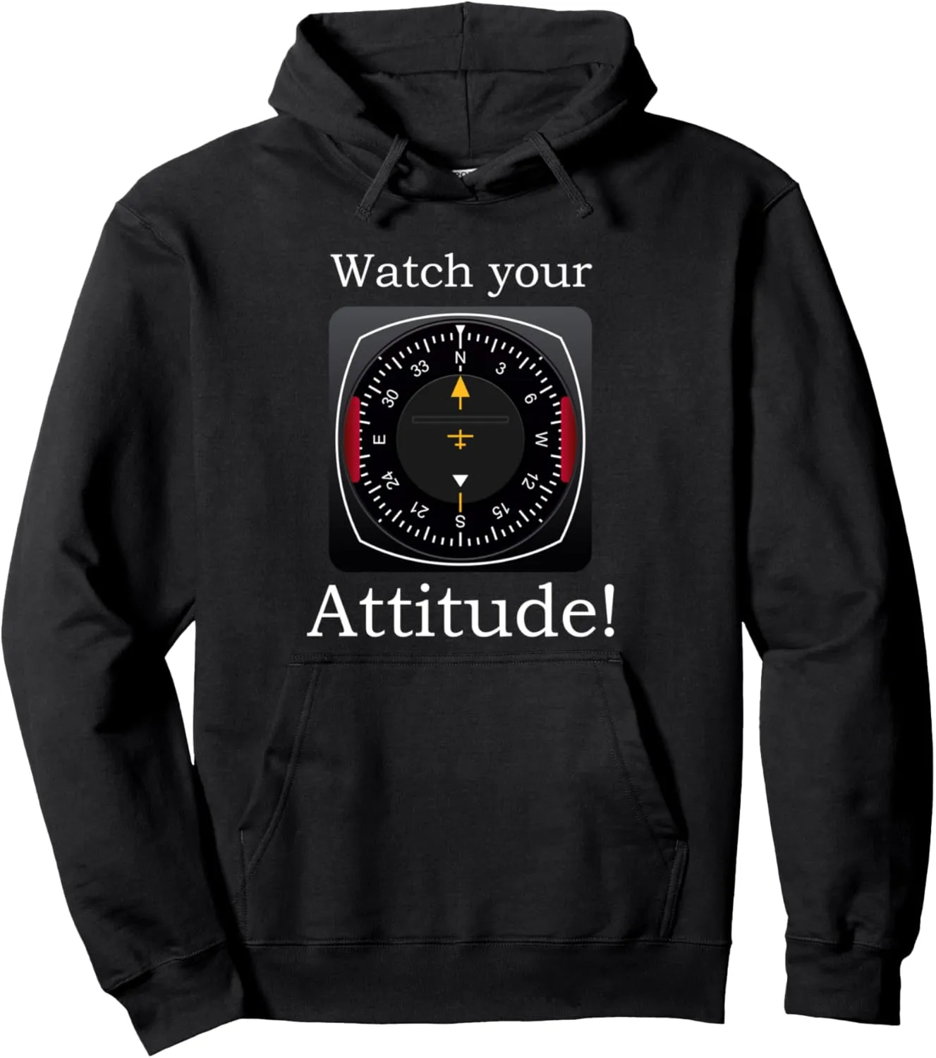 Pullover Hoodie Watch Your Attitude Pilot Aviation quasar besiege Birthday 