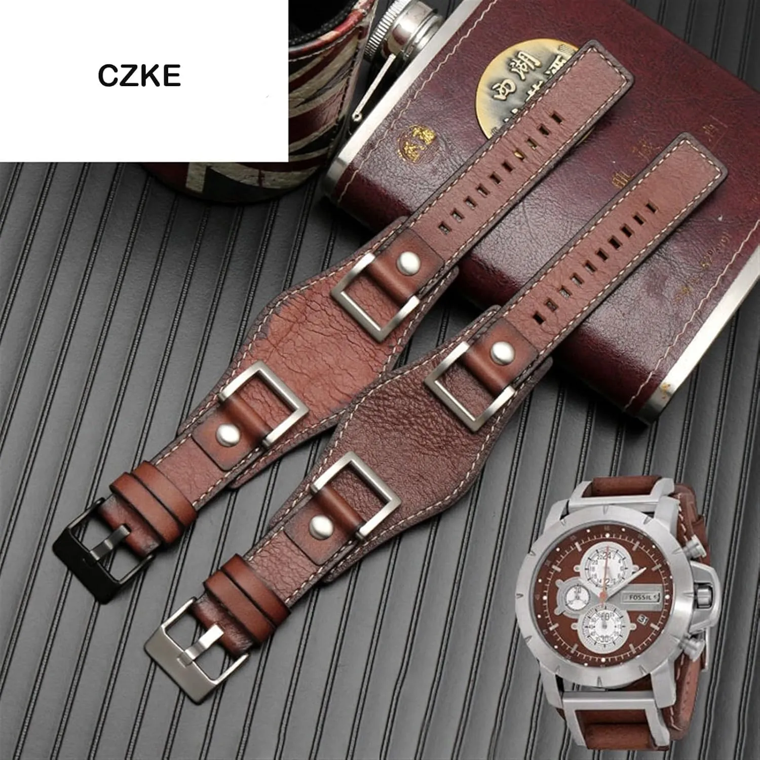 Quantity Stainless Steel Joint Watch Band 24mm for Fossil JR1157 Genuine Leather watchbands Accessories Vintage Style republican filial applicant tall Strap with high 