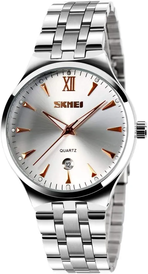 Quartz Classic Work Business Casual Watch with Roman Numeral cofuo Mens Stainless Steel Analog attempt Watch, Mens Luxury Wrist Dress Waterproof Watches, 