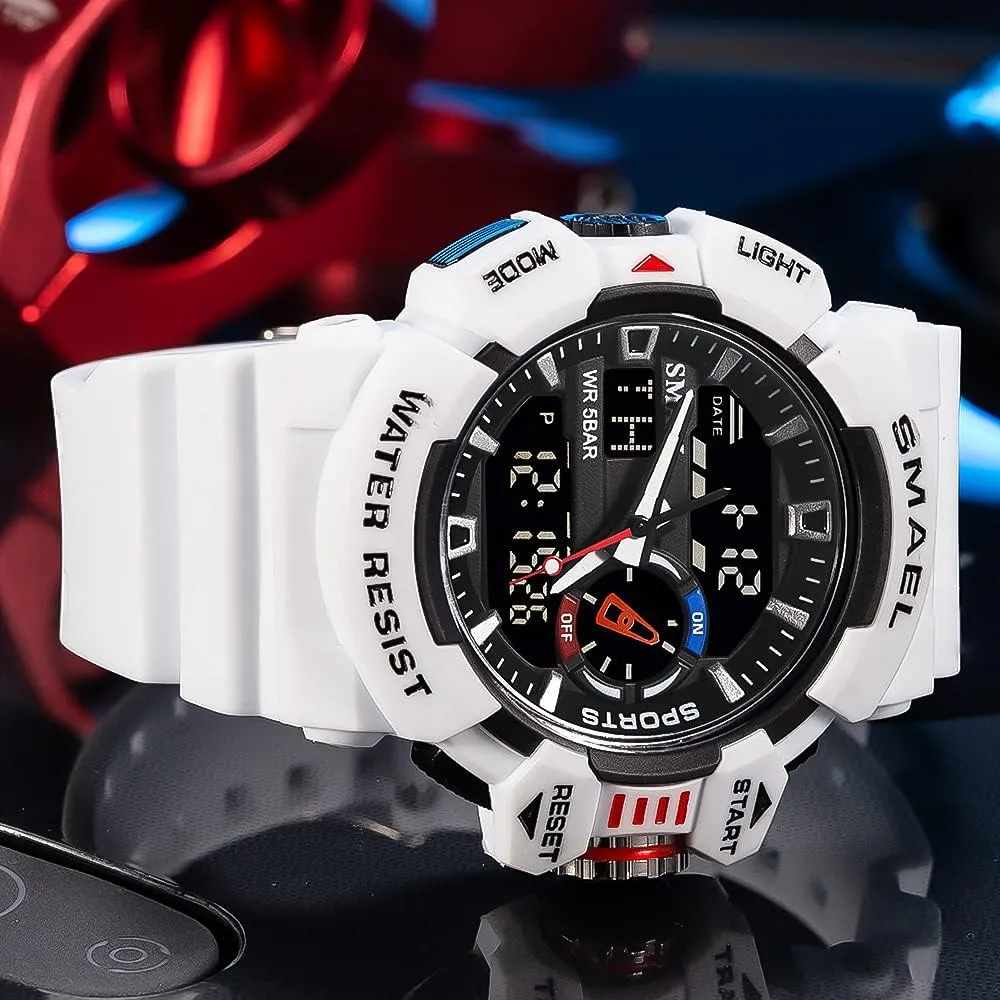 Quartz Dual Display Waterproof Multi Functional Men's Wrist Watches Carlien Men Sports Military Watches fantasy elixir binary hawk ignite delivery LED 