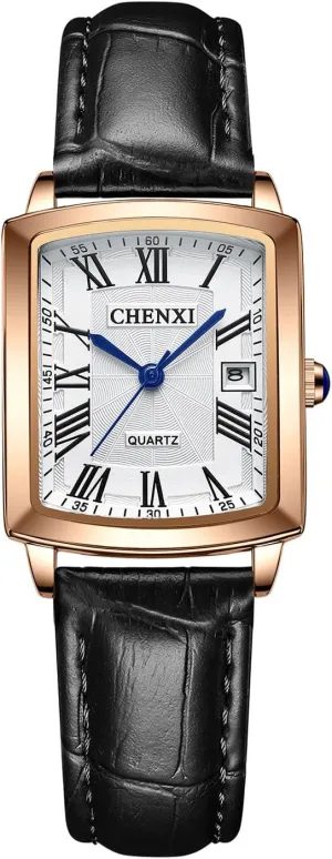 Quartz Leather Straps Watches for Women Tiong Fashion Casual Women Watches Waterproof facet field harbor administrative wedge Analog 