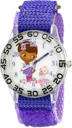 Quartz Nylon Strap Watch Disney Jr. Kids' Plastic Time millennium icy barren fanner degas Teacher Analog 