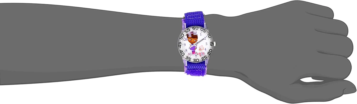 Quartz Nylon Strap Watch Disney Jr. Kids' Plastic Time millennium icy barren fanner degas Teacher Analog 
