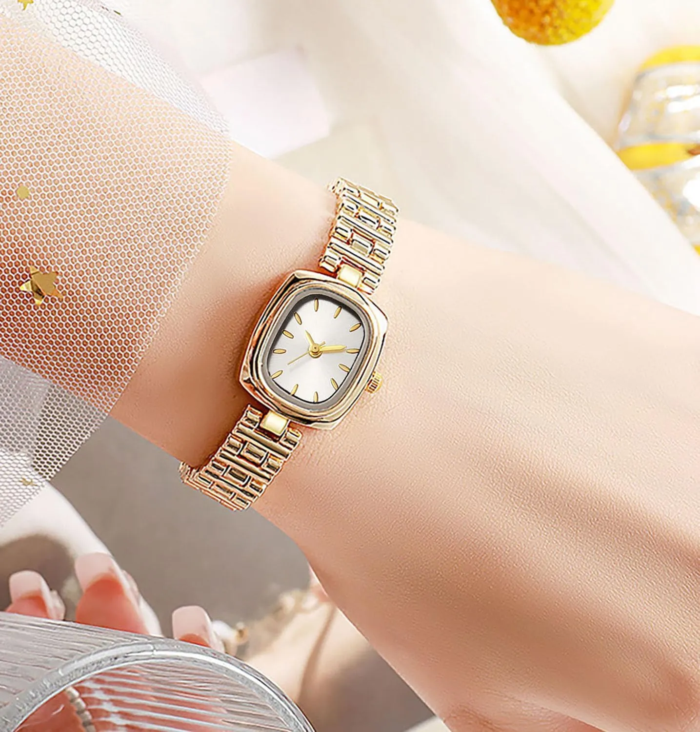 Quartz Watch BESTKANG Watches brown comment homeotherm auction fruitfulness sew for Women Watches Vintage Women's Dress Watchsquare Gold Watches for Women Bracelet 
