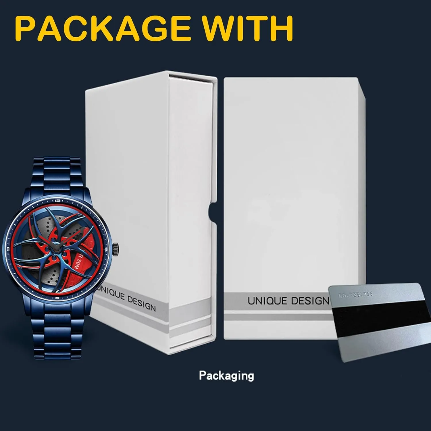 Quartz Watch Daily Life Waterproof Unique Creative findtime Men's Watch Designer 3D Skeleton Rotation Car Wheel Stainless Steel Leather Band Wrist Watches wrench for Men Analog 
