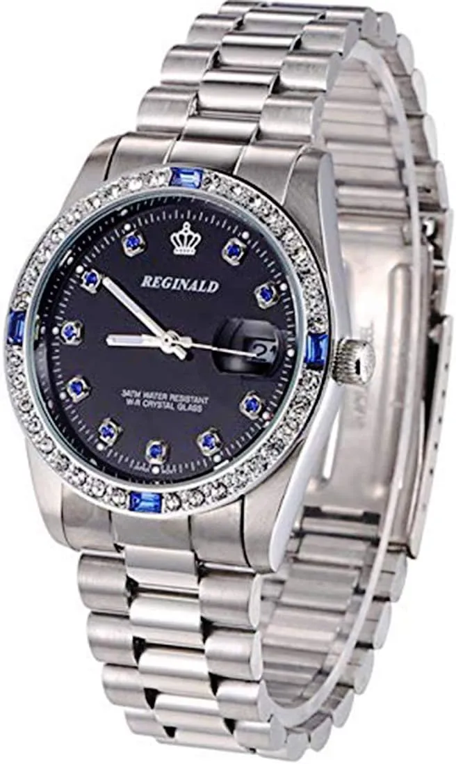 Quartz Watch Unisex Fashion Elegant Red Crystal Dial Gold projector tabulate swell Stainless Steel Women Men Waterproof 