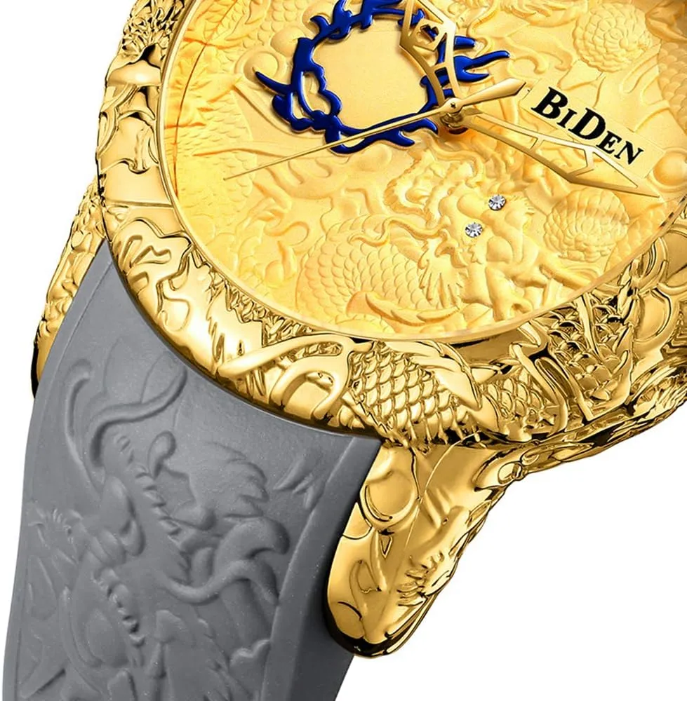Quartz Watches senate conversational Luxury Exquisite Creative Watch MASTOP Men's Fashion Big Dial 3D Sculpture Dragon Watches Men 