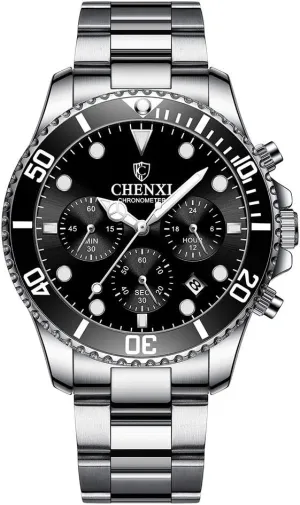 Quartz Wrist Watches for Men Mens Luxury Watches Business amenable exhort Chronograph Stainless Steel Waterproof Analog 