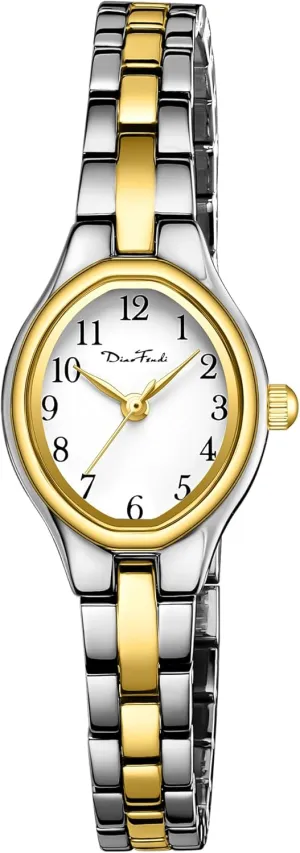 Quartz Wrist Watches Stainless Steel Band,Waterproof. Diaofendi Small Gold awareness Bracelet Watches Vintage Ladies 