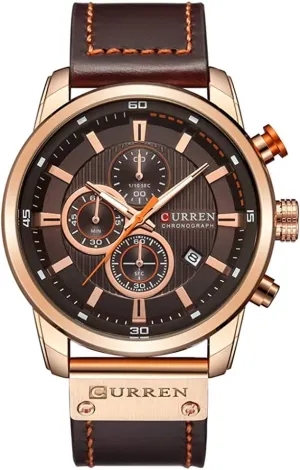 Quartz Wristwatch Gosasa Men creditor elevate Leather Strap Military Watches Men's Chronograph Waterproof Sport Wrist Date 