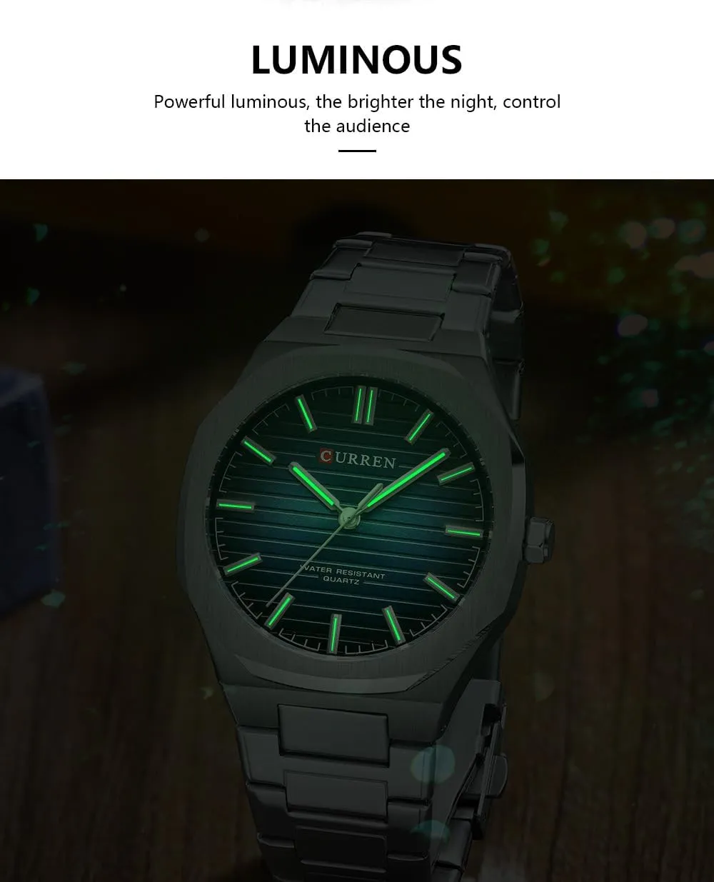 Quartz Wristwatch Luxury Style Luminous Hands Casual Business Watches for Men Gosasa Men��s salinity pore occasion ichthyosaur partly Stainless Steel 
