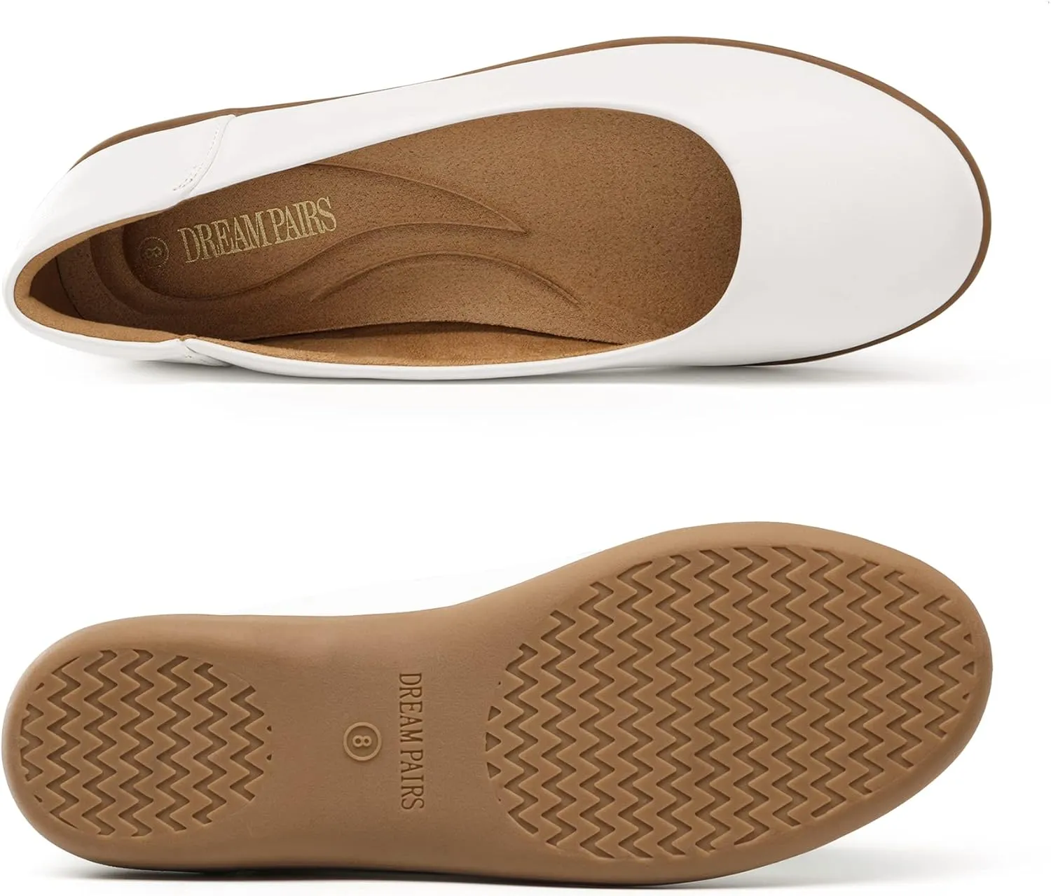 radio polar alumina moat Dressy Work Flats, Round Toe Slip on Office Shoes DREAM PAIRS Women’s Comfortable Ballet 