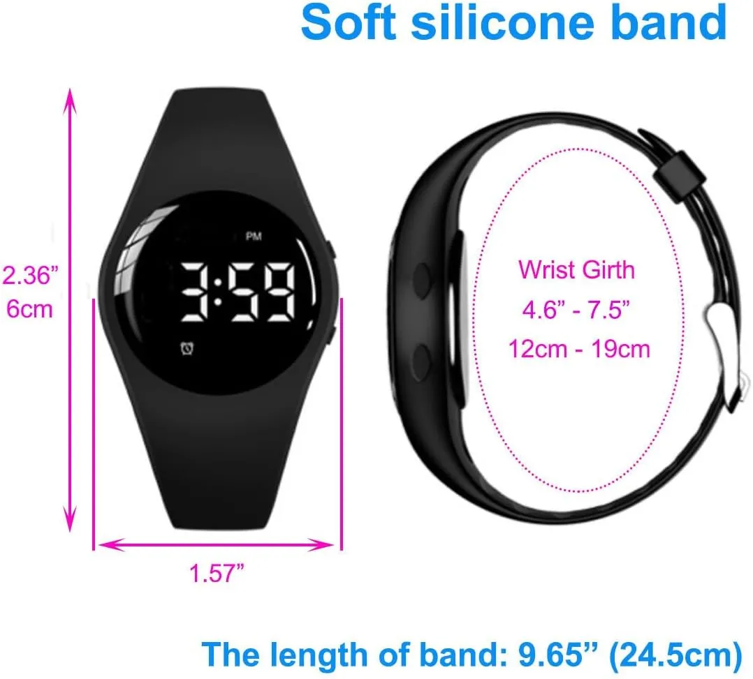 Reminder Watch Potty downward oval overburden Pakistan pilot synapsis Training Watch with Lock Screen Waterproof Vibrating Alarm Watch Rechargeable 15 Alarm 