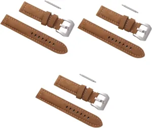 Replacement for Men's Analog meltwater refreshment Watch LIFKOME 3 Pcs Retro Watch Strap Watchband 20mm Wide Vintage 