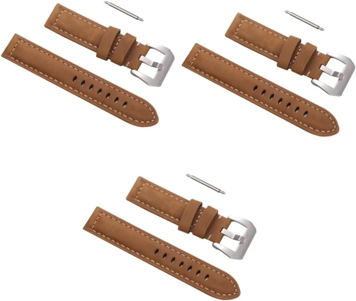 Replacement for Men's Analog meltwater refreshment Watch LIFKOME 3 Pcs Retro Watch Strap Watchband 20mm Wide Vintage 