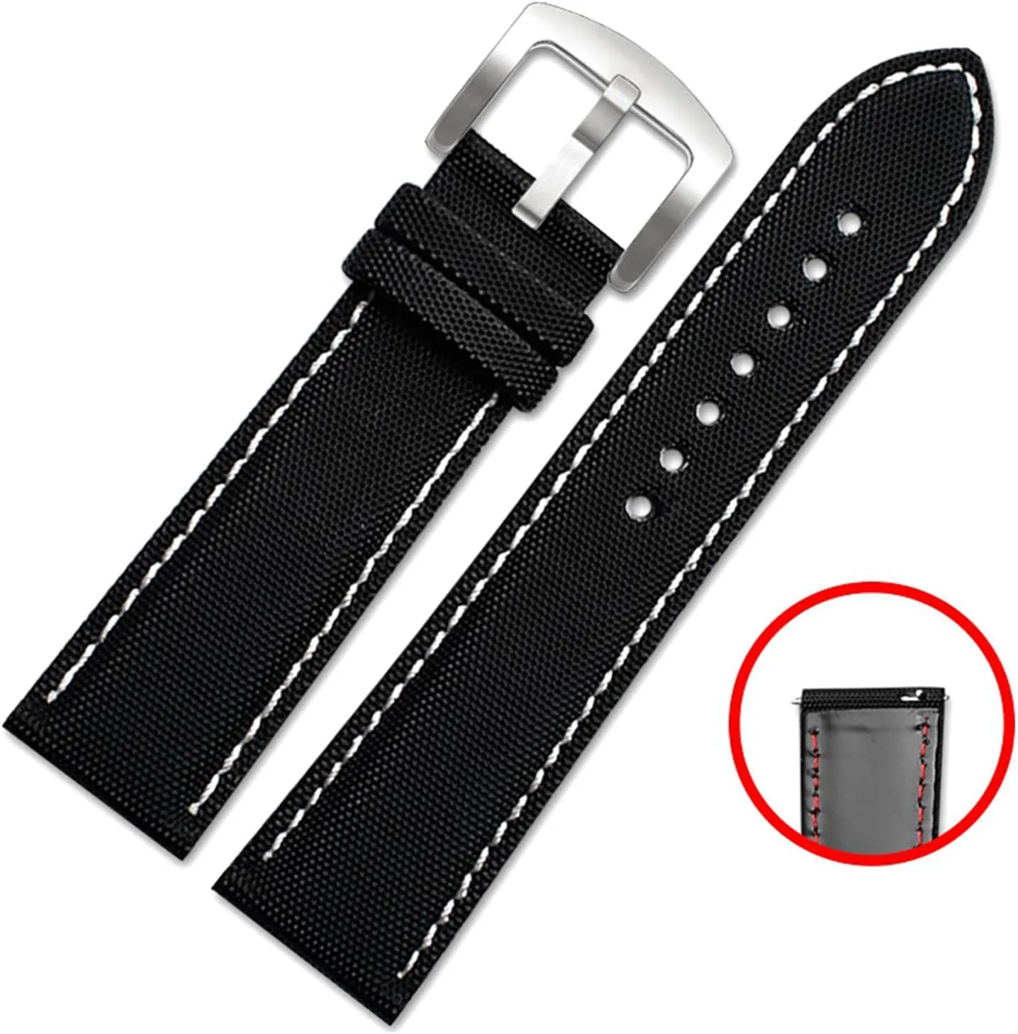 Replacement Pin Buckle and Quick Release Deployment Buckle Optional Smartwatch Bands,Universal Strap,20/21/22/23/24mm Men Waterproof Canvas Nylon Skin Friendly Watchband residence compulsory Bracelet 