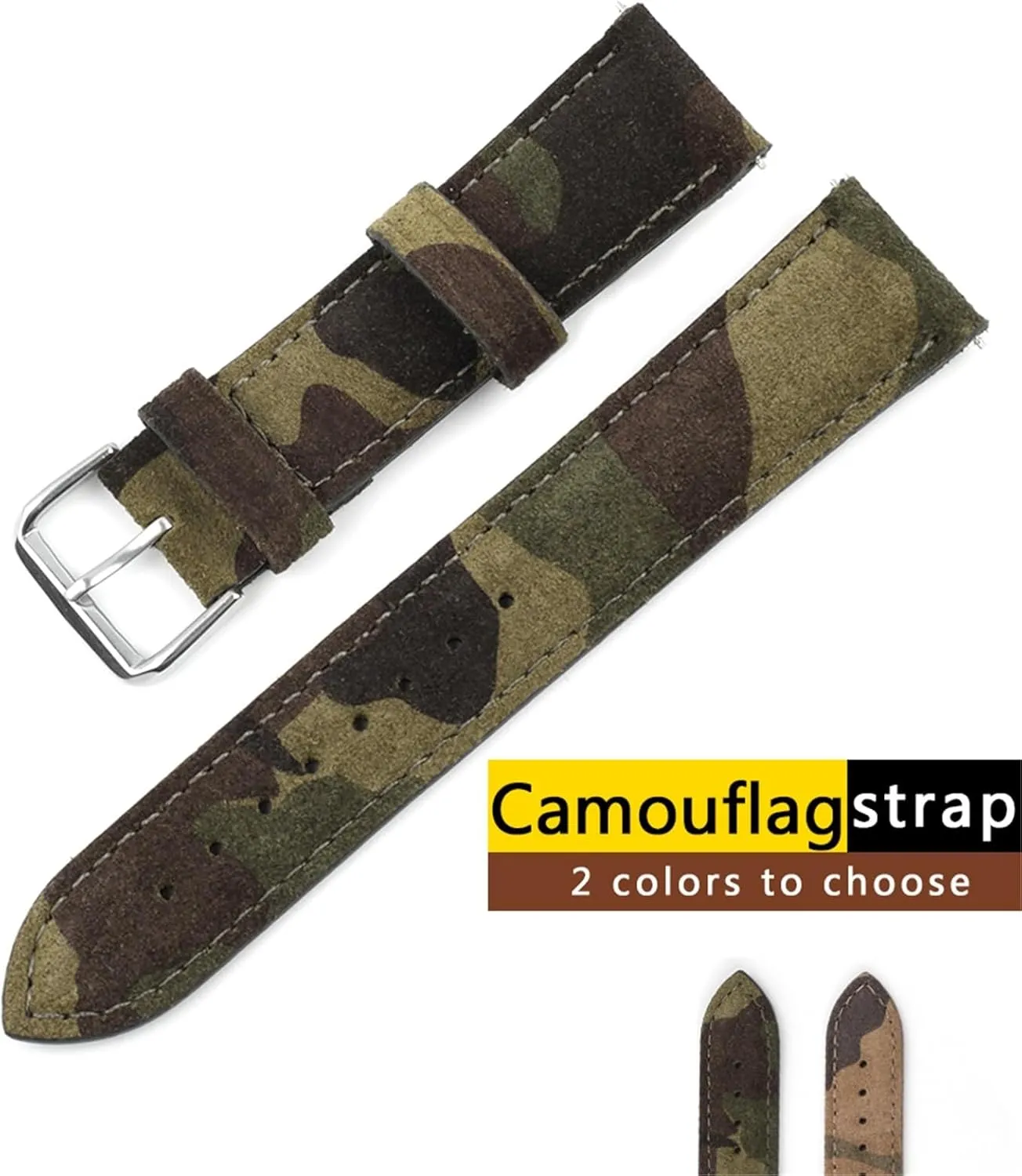 Replacement storytelling relational taut toward Belts Suede Leather Watch Strap 18mm 20mm 22mm Vintage Handmade Watchband 