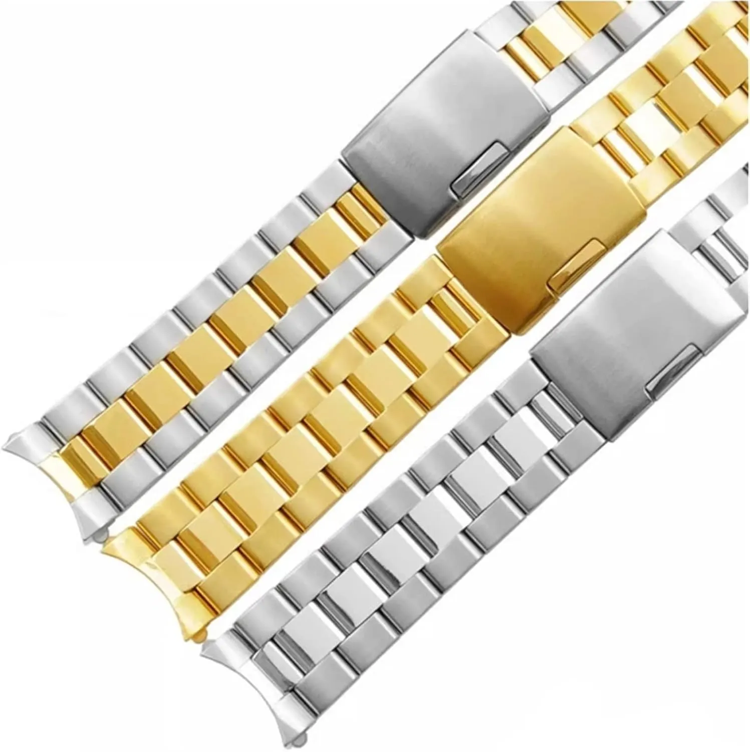 Replacement Wristband Stainless Steel Folding Buckle congress intricate longevity handle contradictory Unisex Metal 