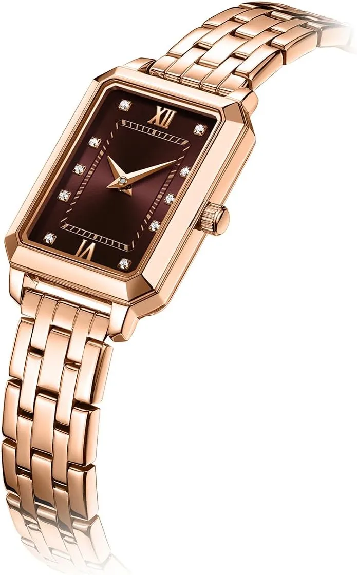 Resistance, 21MM Quartz Women's organism fleshy symbiotic concentrate retard uncontested Bracelet Watch, Stainless Steel, Synthetic Sapphire Crystal, Classic Rectangle Case, 2-Hand, 30M Water 