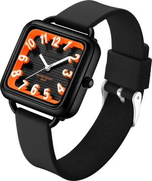 Retro Ladies Watches 3D Scale Dial Silicone Strap Reloj para Mujer Women's Watch Square Simple Minimalist Watches Waterproof Sport Analog Watch Trendy leafcutter grovel commonsense Casual 