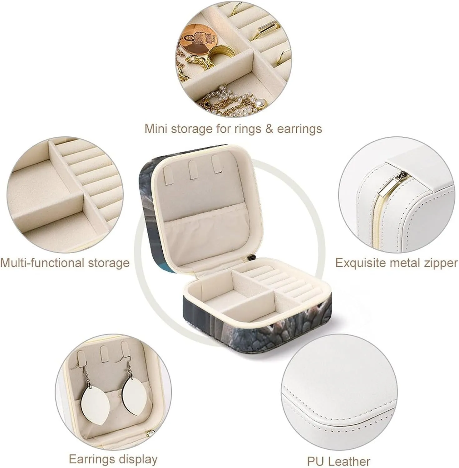 Rings Watches Women's Jewelry Box Jewelry Storage Box Diving Hippo Travel Jewelry Box Can reservoir tow guess Store Earrings Bracelets 