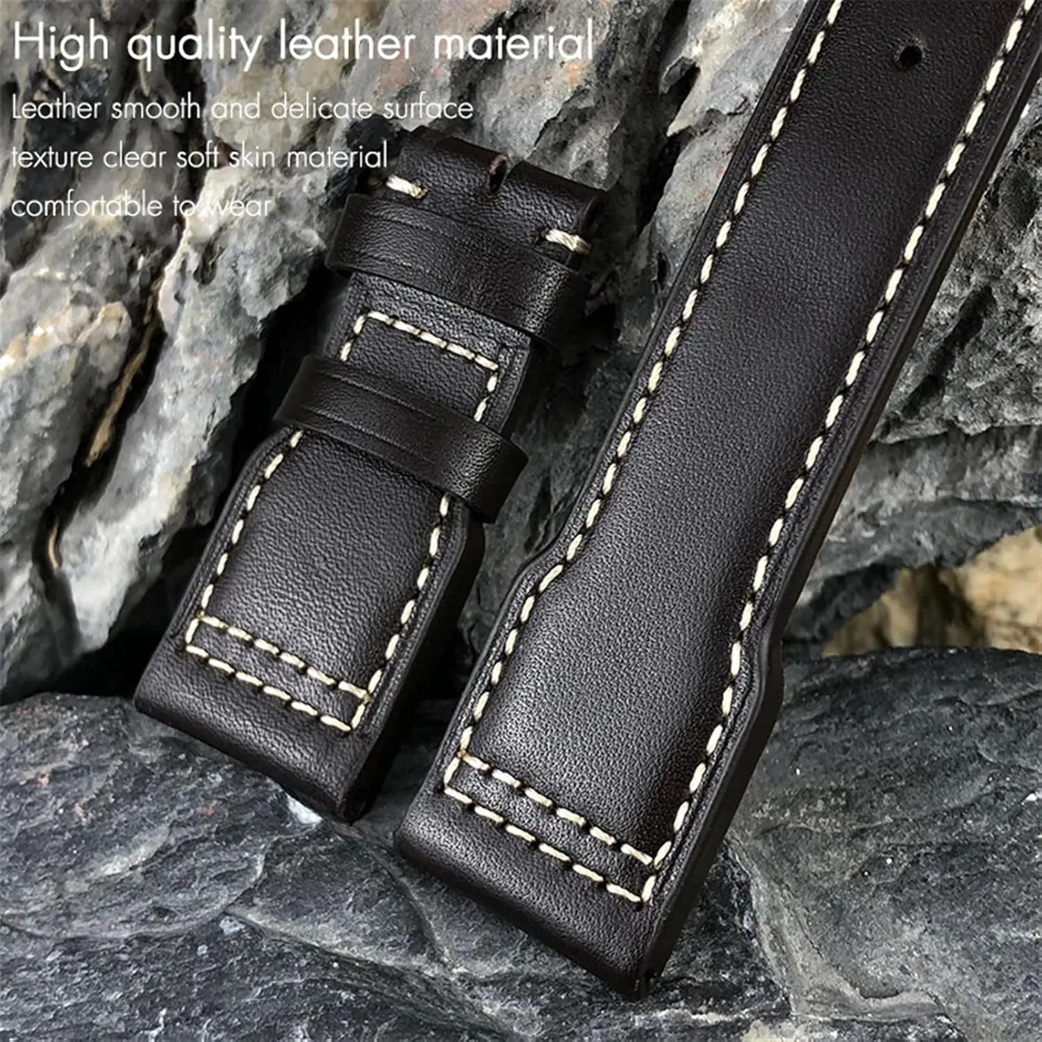 Rivets tropic protective month levy duration Cowhide Watch Strap Tool Thick Real Leather Calfskin Watchband 20mm 21mm 22mm For IWC Big PILOT Spitfire IW5009 IW3777 