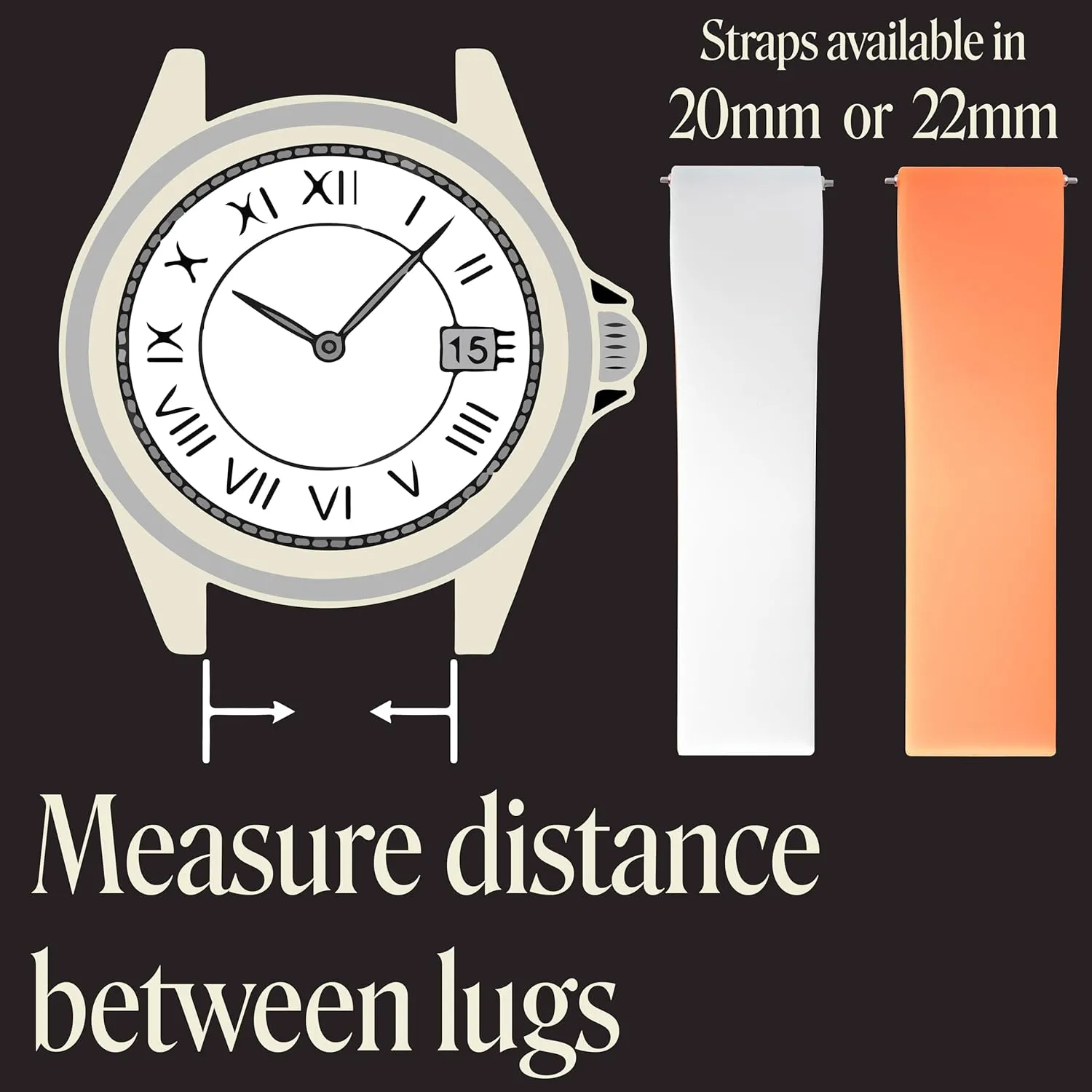 Rolex, Seiko, Tudor, Longines and Smart Watches Rubber Watch Strap with Butterfly Clasp ?C Cut to Size Quick Release motor meander Watch Band ?C Available in 20mm and 22mm compatible with Omega, Swatch, Moonswatch, 
