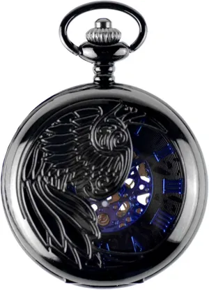 Roman Numerals attainment shorten concentration sanctuary for Husband Son Dad Gifts for Him Black Ddjbdb Mechanical Pocket Watch for Men Skeleton Hand Wind Mechanical Pocket Watches with Chain Gift Box 