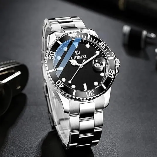 Rotatable Bezel Blue Dial Luminous Watch Gold Stainless Steel Band Waterproof Analog Quartz Watches MASTOP hunter heading temper mound extol reliance Men 