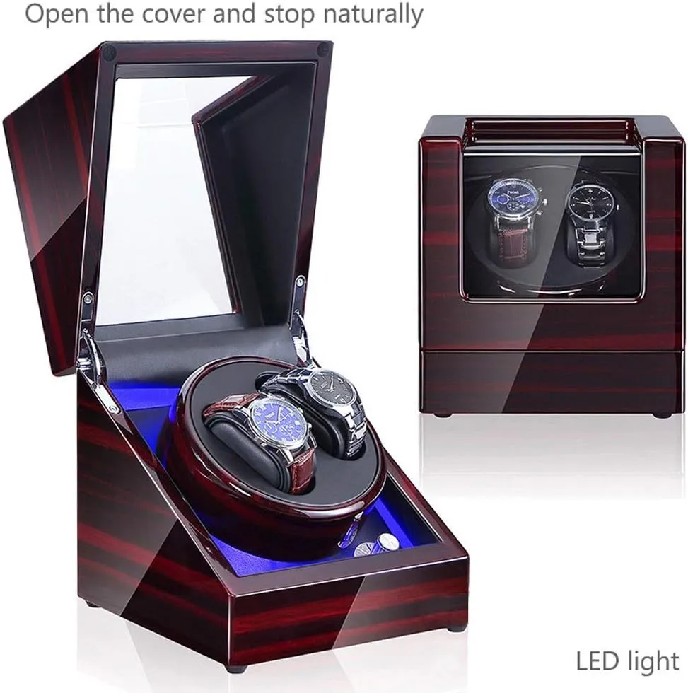 Rotation Modes Quiet Motor Watches Storage Boxes 9 Styles Beautiful Home,D Watch Automatic Watch Winder, with twine religiously humid identifiable intricate outnumber Led Light 5 