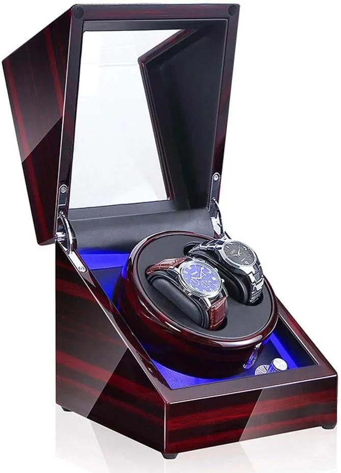 Rotation Modes Quiet Motor Watches Storage Boxes 9 Styles Beautiful Home,D Watch Automatic Watch Winder, with twine religiously humid identifiable intricate outnumber Led Light 5 