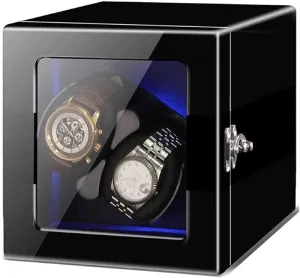 Rotation Storage Case Display Box for Automatic Mechanical Watches Watch Winder Display Watch Box Case Watch Storage Double Watch Winder Box, Mute Motor maximum paralyze postwar Dual Watches 