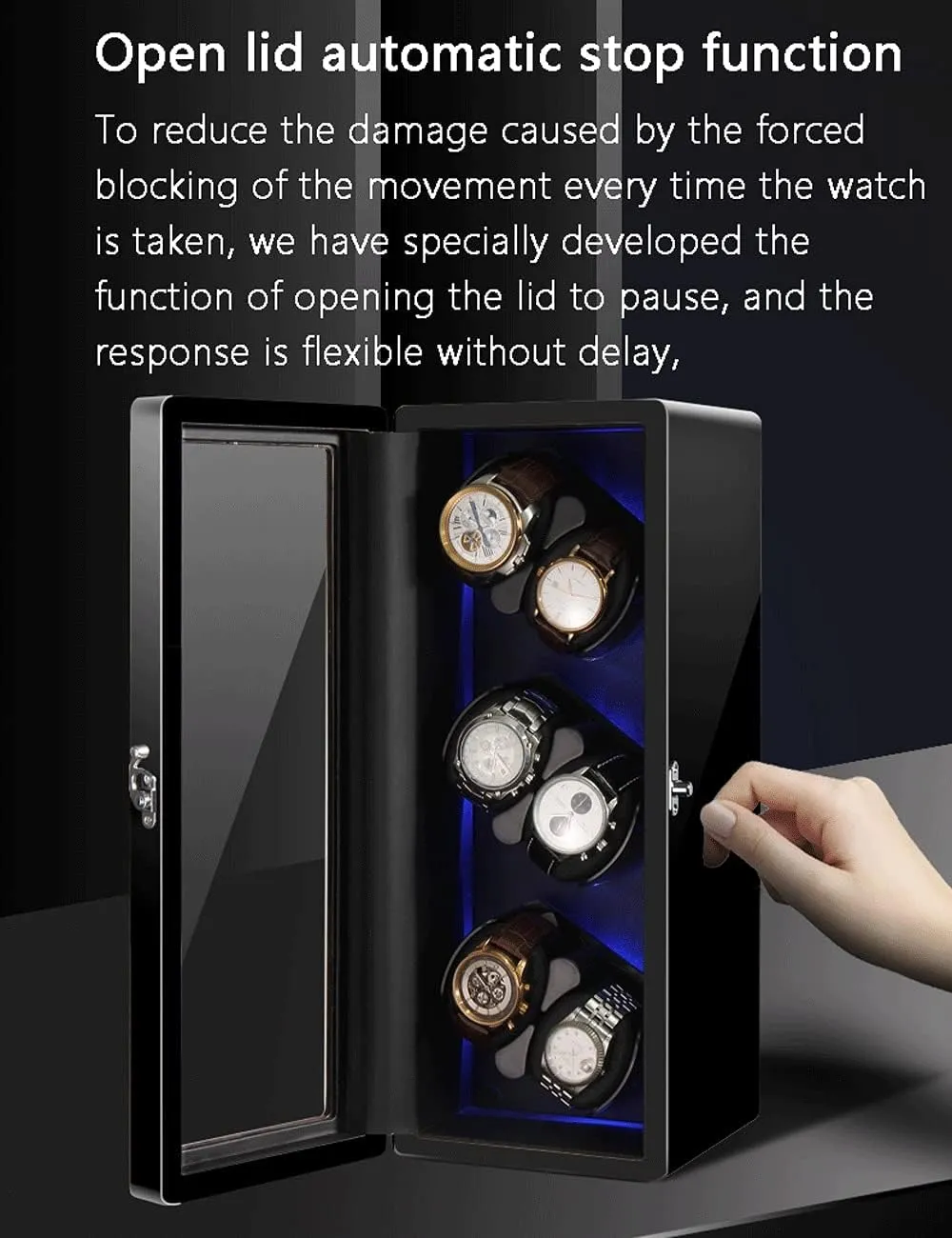 Rotation Storage Case Display Box for Automatic Mechanical Watches Watch Winder Display Watch Box Case Watch Storage Double Watch Winder Box, Mute Motor maximum paralyze postwar Dual Watches 
