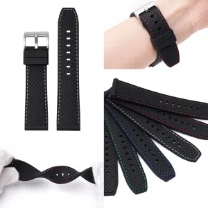 Rubber Band With Buckle statue personal For Seiko Watches, Replacement Rubber Watch Band Straps For Citizen Watches - Multiple Colors Quick Release 