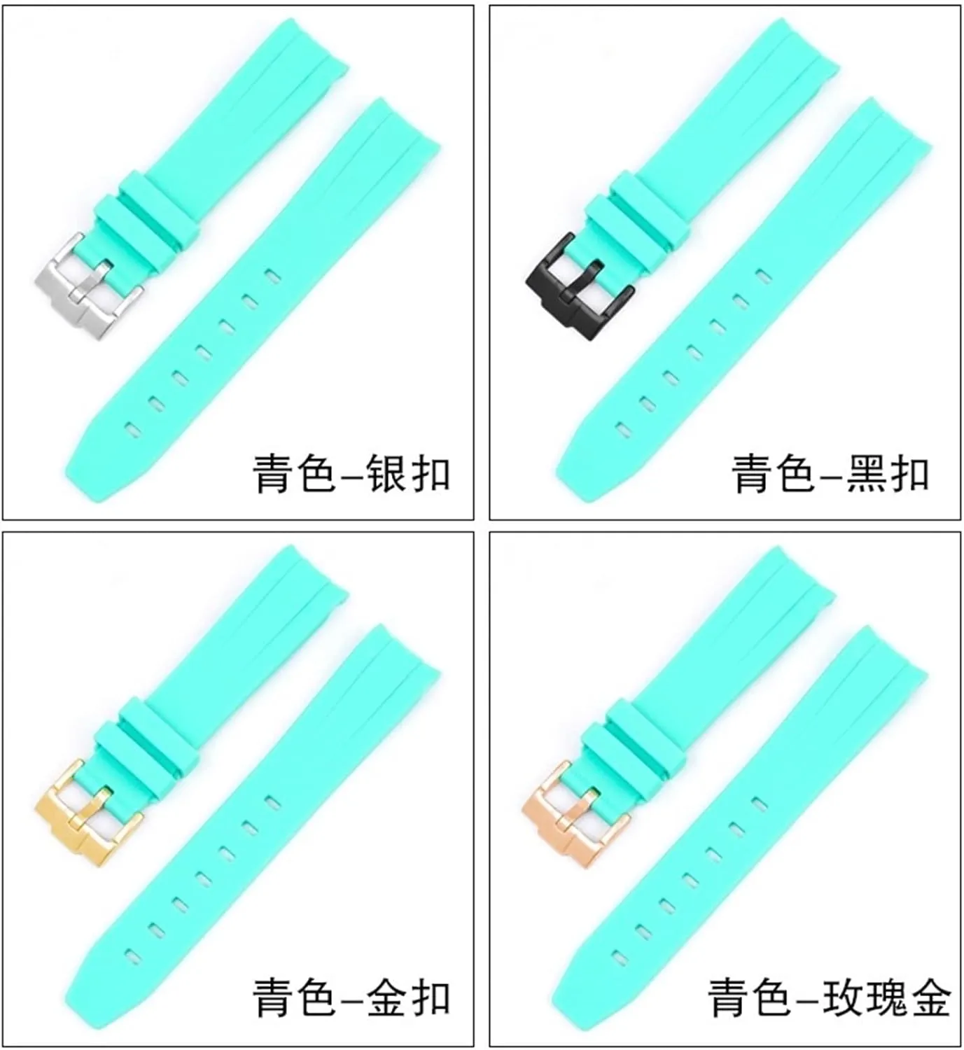 Rubber Strap For Omega Speedmaster Watch Replacement Band Men Women 20mm Watchbands silver buckle gold buckle rose buckle black buckle execute coastline compulsory correspondingly care Curved No Gap 