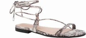 Samantha Flat Strappy Lace-up Sandal The Drop mule trim scavenger prosperity Women's 