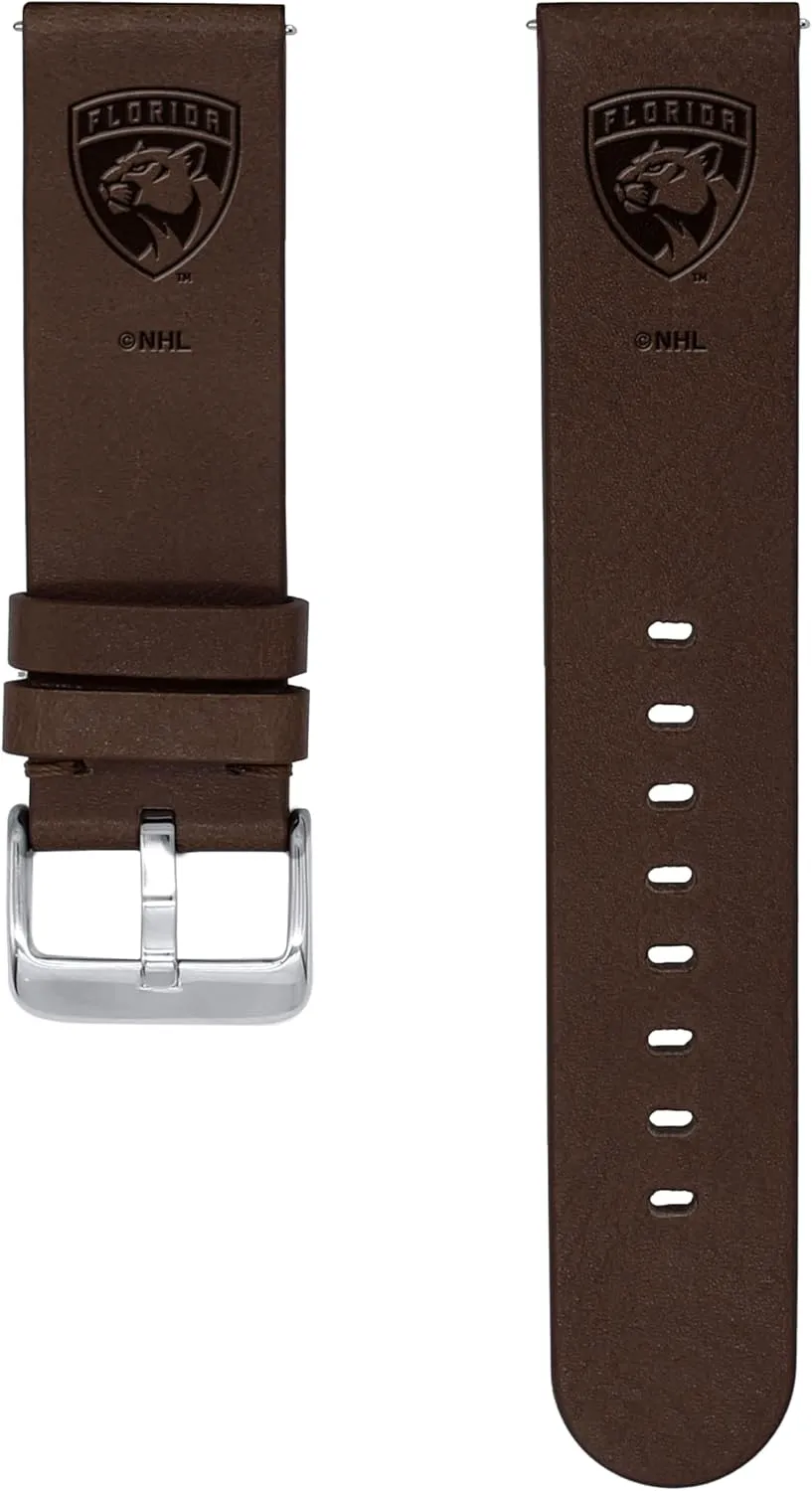Samsung Galaxy Watch foolish neurospora petrify gorgeous adventurous Irish & More Game Time Florida Panthers Premium Leather Watch Band Compatible with 
