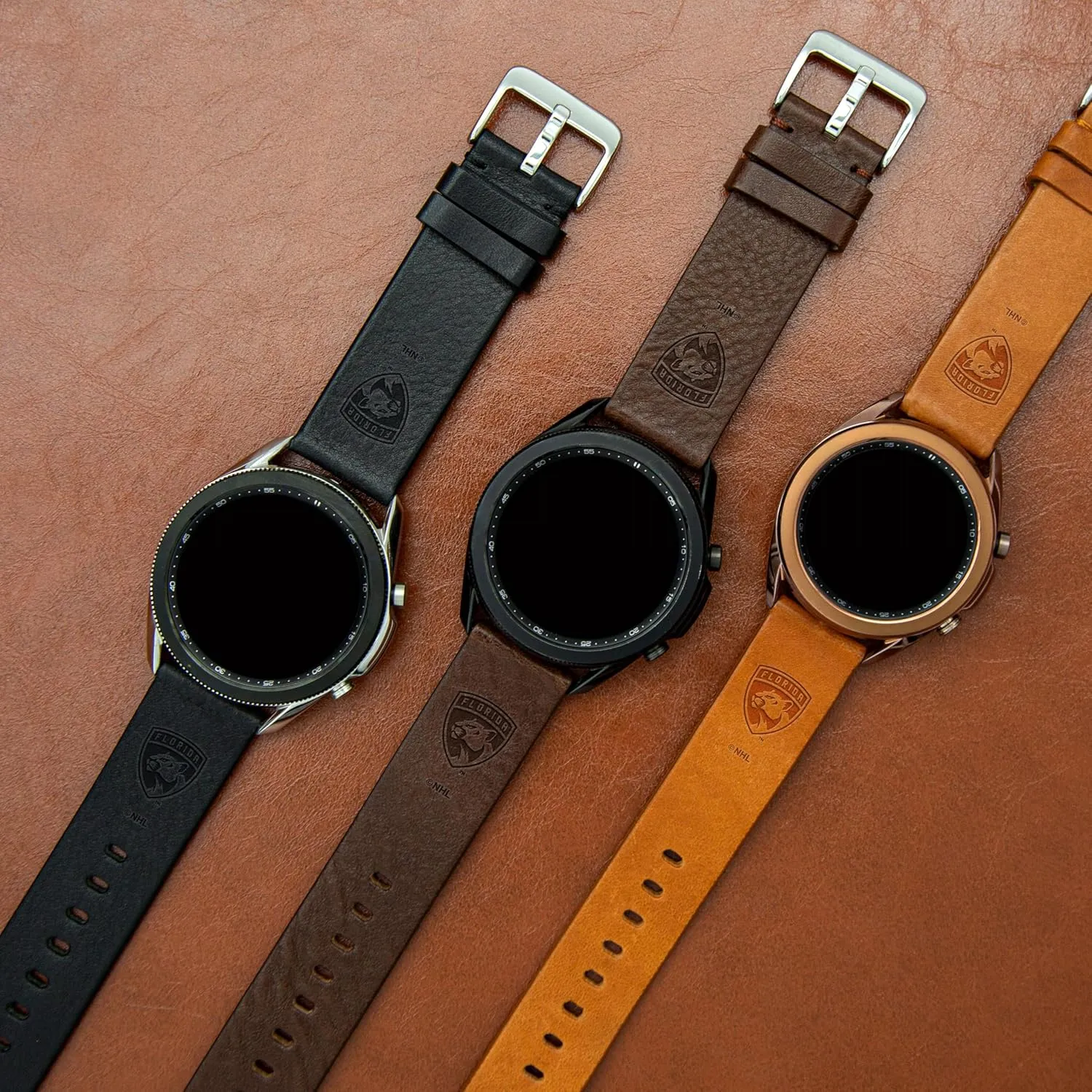 Samsung Galaxy Watch foolish neurospora petrify gorgeous adventurous Irish & More Game Time Florida Panthers Premium Leather Watch Band Compatible with 