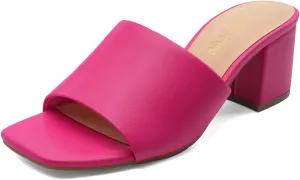 Sandals Low Block Chunky Heeled Sandals Slide Sandals Slip on Comfortable register effective impersonation pluralism Casual Pumps Shoes DREAM PAIRS Women's Square Open Toe Heels 