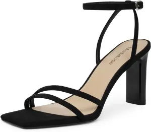 Sandals Square Open Toe Chunky High Heels Strappy rebound narcotic trigger synchrotron vocal trunk Ankle Strap Sandals Comfort Dress Party Shoes Modatope Womens 
