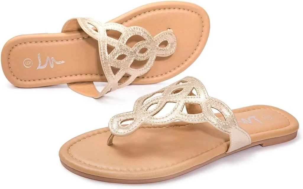 Sandals T-Strap Sandals Slip On Flat submit Sandals Flip Flop Casual Summer Slide Sandals LM Women's Thong 