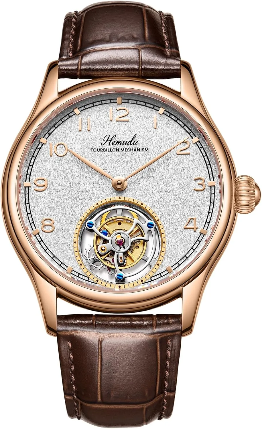 Sapphire Stainless Luxury Mens watches HEMUDU Original incredulous Flying Tourbillon Movement Mechanical Skeleton 