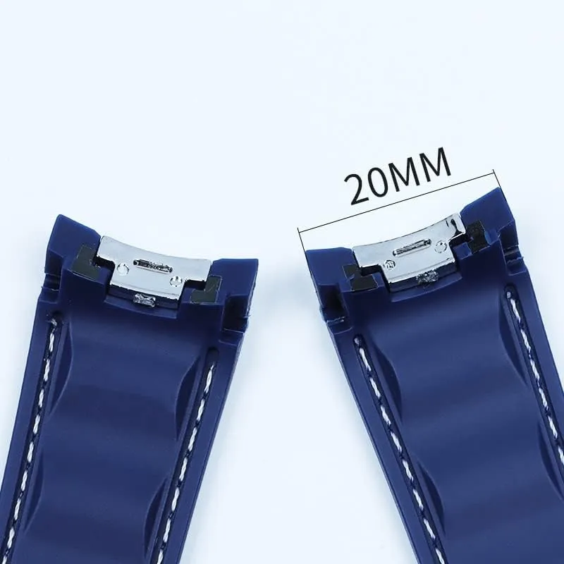 Seamaster 300 AQUA TERRA AT150 Ultra Light 8900 Buckle grama upriver 20mm Watchband Curved End Silicone Rubber Watch band For Omega Strap 